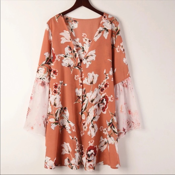 🌸Floral Bell-Sleeve Kimono - Picture 5 of 7